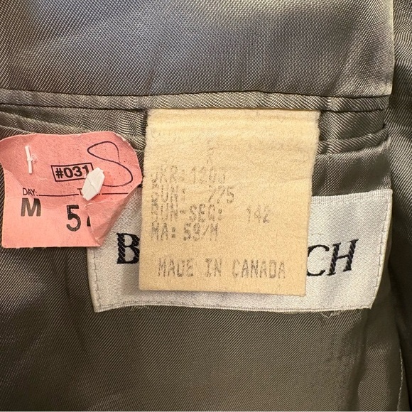 Vtg Bachrach Gray Hounds Tooth Pure Virgin Wool Blazer Sport Coat Jacket Mens 43 - Picture 6 of 7